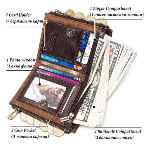 Portemonnee - Young Rich - Rundleer - RFID-antidiefstal - Multifunctioneel - Khaki 2