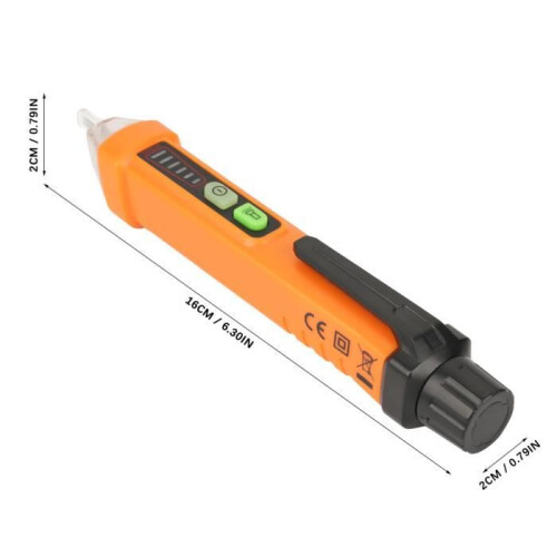 PEAKMETER PM8908C Στυλό δοκιμής τάσης NCV με ένδειξη LED AC12-1000V-FUT 2