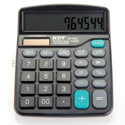 Pocket Calculator - Optical - Solar - 12 Digits - Desktop - Solar Powered 1
