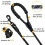 Correa para perros Kambo - 1,5 m de longitud - Nailon - Negra - Mango de espuma 2