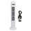 Multifunctional Tower Fan with LED Light, Adjustable Speed, White 2