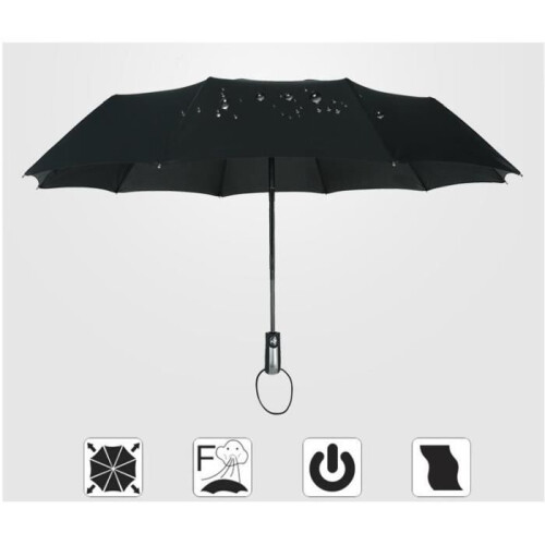 Guarda-chuva automático à prova de vento e anti-virada - Resistente ao vento - Abre e fecha automaticamente 1