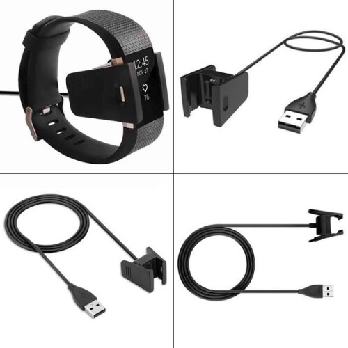 Καλώδιο φόρτισης USB για Fitbit Charge 2 Fitness Μαύρο 2