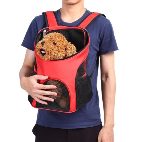 Red Pet Carrier Backpack for Dogs and Cats 1