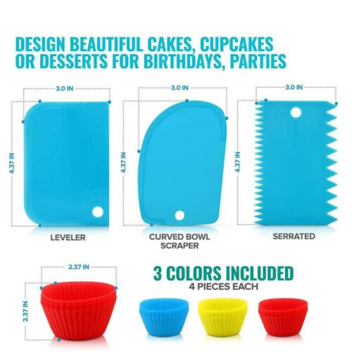 Cake Turntable Baking Kit with Icing Spatula for Kitchen Cake Decorating (120 Pieces) 2