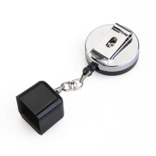 3St Billiard Chalk Houder Zwart, Met Intrekkoord En Stevige Riemclip