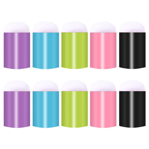 30Pcs Nail Brush Sponge Heads Assorted Color Dotting Pen Replacement