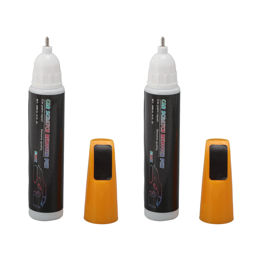 2 Pcs 12Ml Car Paint Touch Up Pen Auto Scratch Repair Kit Black 4241384969538