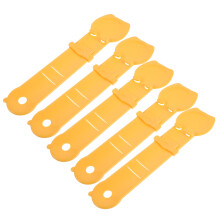 15Pcs Portable Yellow Cat Treat Squeeze Spoon with Easy Clean Plastic