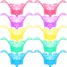 20Pcs Portable Plastic Dessert Cups Assorted Colors for Home Use