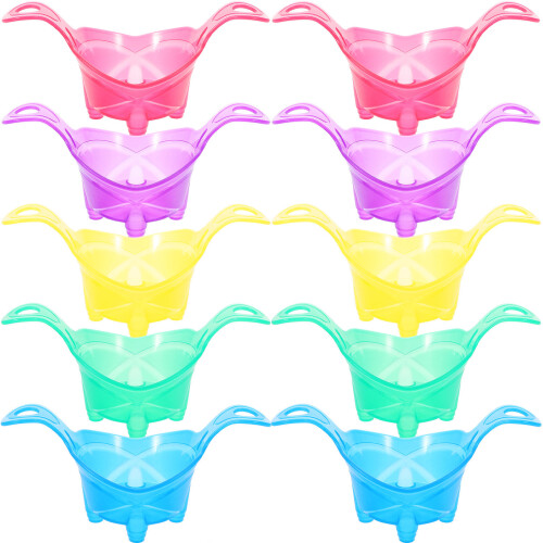 20Pcs Portable Plastic Dessert Cups Assorted Colors for Home Use