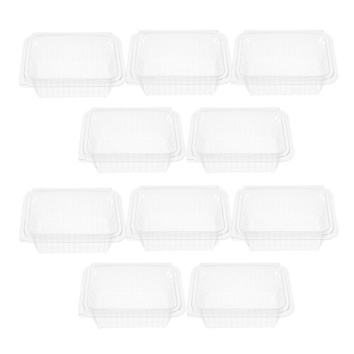 20Pcs Honeycomb Container with Lid Transparent Plastic Honey Keeper
