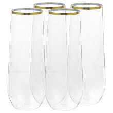 8Pcs Simple Elegant Flutes for Home and Events
