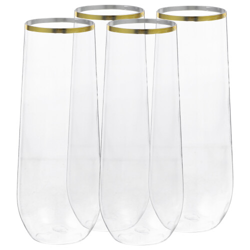 8Pcs Simple Elegant Flutes for Home and Events