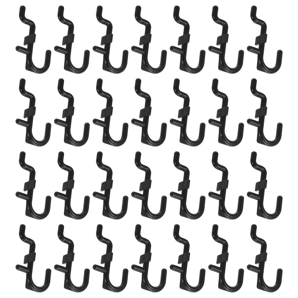 100Pcs Black Plastic Pegboard Hooks For Household Tool Display 3671943573660