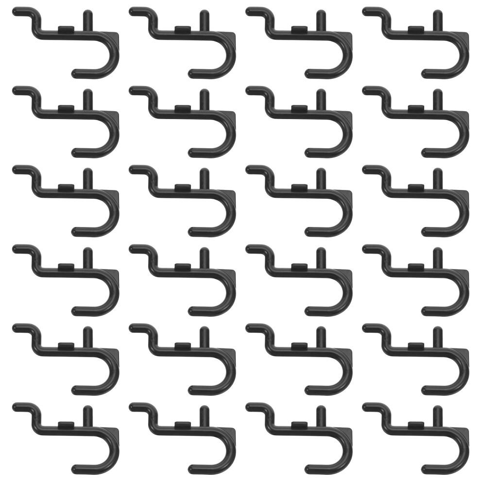 200Pcs Plastic Black Pegboard Hooks For Home Workshop Kitchen Storage 3671268771963