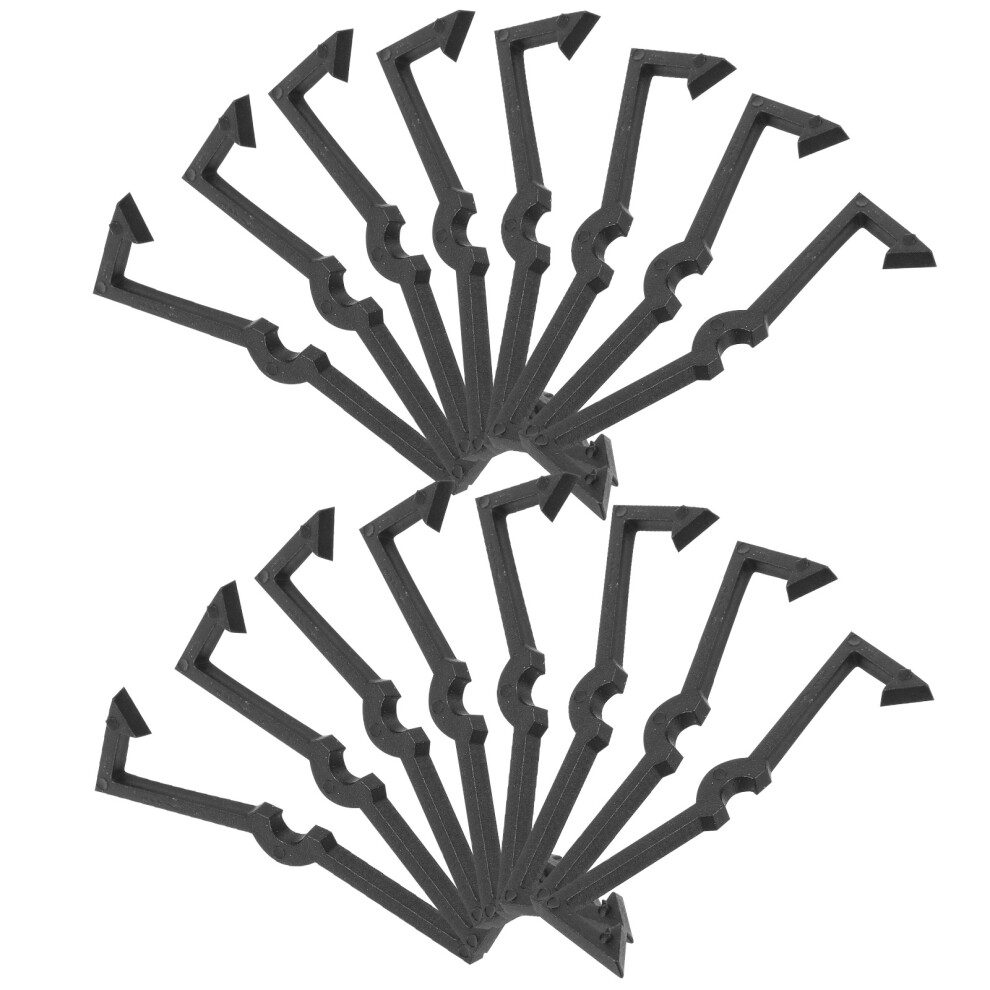 200Pcs Black Plastic Pegboard Hook Organizer Locks Secure 3671897165911