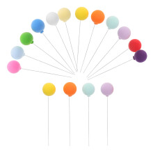 64Pcs Unique Clay Balloon Cake Toppers for Birthday and Wedding Decor