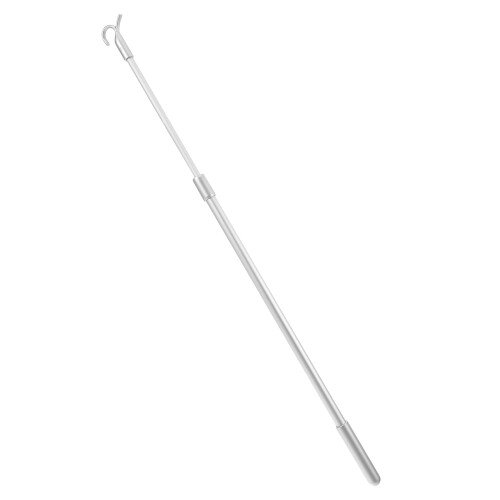 2Pcs Silver Aluminum Alloy Telescopic Blind Wand Replacement with Hook