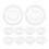 40Pcs White Leak-Proof Screw Lids for Large Plastic Storage Buckets 1