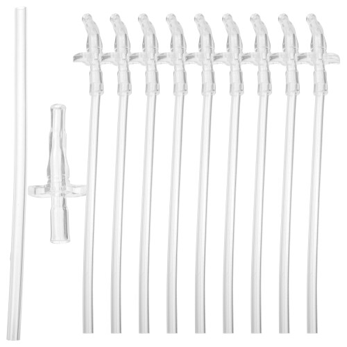 2Sets Liquid Silicone Reusable Straws Clear Portable for Daily Use