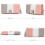 Dames leren portemonnee - Merk - Model - 11 kaarten - Grijs wit roze 3