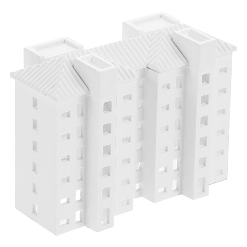 3Pcs Durable White Plastic Buildings Sand Table Model Kits 2