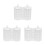 3Pcs Durable White Plastic Buildings Sand Table Model Kits 5
