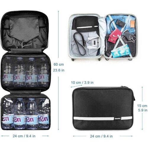 Toiletry Bag - AUDBURN - Waterproof - Large Capacity - Compact Design - Unisex 1