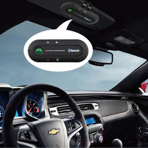 Multipoint Bluetooth handsfree carkit, compatibel met iPhone en mobiele telefoons 1