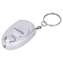 Mini Silver Ultrasonic Mosquito Repeller with Keyring, Noise-Free & Safe