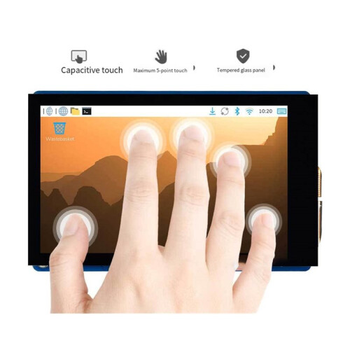 3.5inch  Capacitive Touch Display, 5-Point Touch,800x480 IPS Display Panel, for Raspberry Pi Series Boards 2