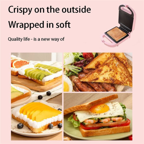 Portable Electric Sandwich Maker Home Multifunctional Machine Non-Stick Breakfast Maker  EU Plug 1