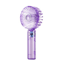 Portable Handheld Fan with 3 Speeds Quiet Cooling USB Rechargeable for Travel Outdoor Purple