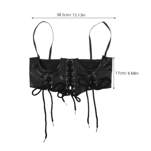 Modischer Underbust Taillengürtel Faux Leder 2