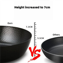 Non-Stick 28cm Frying Wok Pan Iron Pan Uncoated Steak Cooking Pot Pancake Pan Handmade Cast Induction Kitchen Cookware