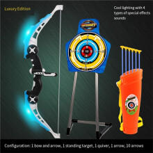 Children'S Archery Set, LED Light Archery Set, Indoor and Outdoor Sports Games Green