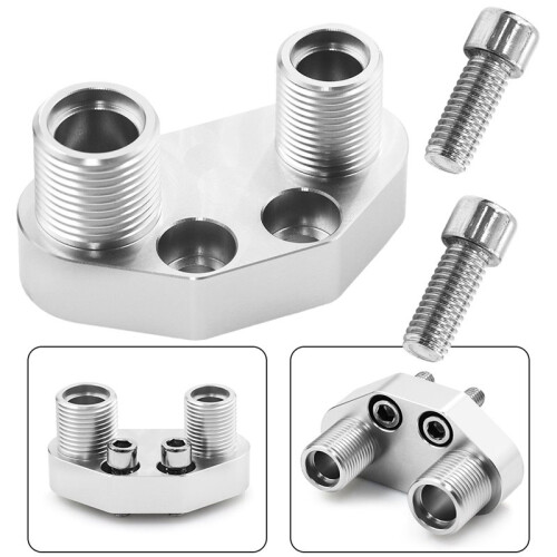 Silver AC Compressor Adapter Fitting Kit for A/C Quick Coupling AC Compressor Connector 2