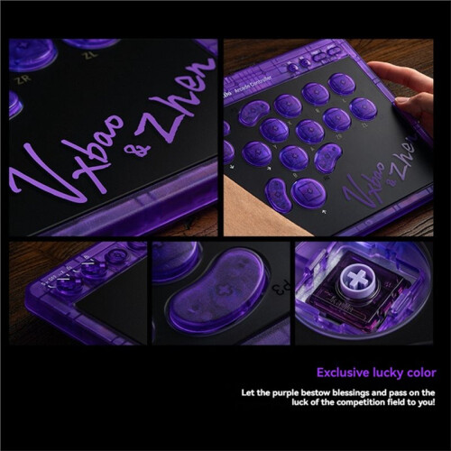 8BitDo All-Button Arcade Controller for  & Windows, Transparent  Signature Edition, 3 Modes 2