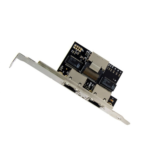 Placa Controladora de Interface de Rede  PCI-e com Duas Portas Ethernet RJ45 10/100/1000Mbps Gigabit 2