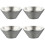 4Stk Schüssel Salat Dessert Creme Multifunktional Silber 7