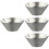 4Stk Schüssel Salat Dessert Creme Multifunktional Silber 8