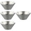 4Stk Schüssel Salat Dessert Creme Multifunktional Silber 9