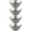 4Stk Schüssel Salat Dessert Creme Multifunktional Silber 10