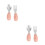 2Ensembles Ensemble Table Bébé Acier Inoxydable Rose Fourchette 7