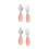 2Ensembles Ensemble Table Bébé Acier Inoxydable Rose Fourchette 9