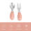 2Ensembles Ensemble Table Bébé Acier Inoxydable Rose Fourchette 10