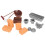 3Ensembles Jouet Ferme Multi-Couleur Plastique Outils Et Grange 2