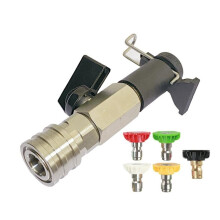 High Pressure Wash  Valve Kit 1/4" Quick Connector for  Hose Direct Connect  /Off