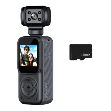 2K Handheld Pocket Camera Portable WIFI Camera 180Rotatable Anti-Shake Sports Camera Body Camera for Outdoor Cycling